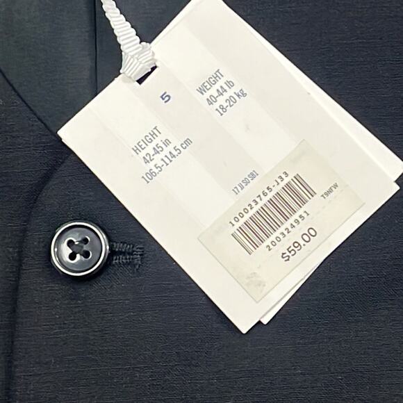 NWT Janie &‎ Jack Special Occasion 5T 100% Wool Black Vest - Picture 3 of 11